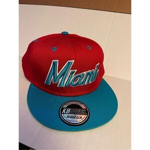 KBETHOS SnapBack headwear Red Miami Adjustable Baseball hat